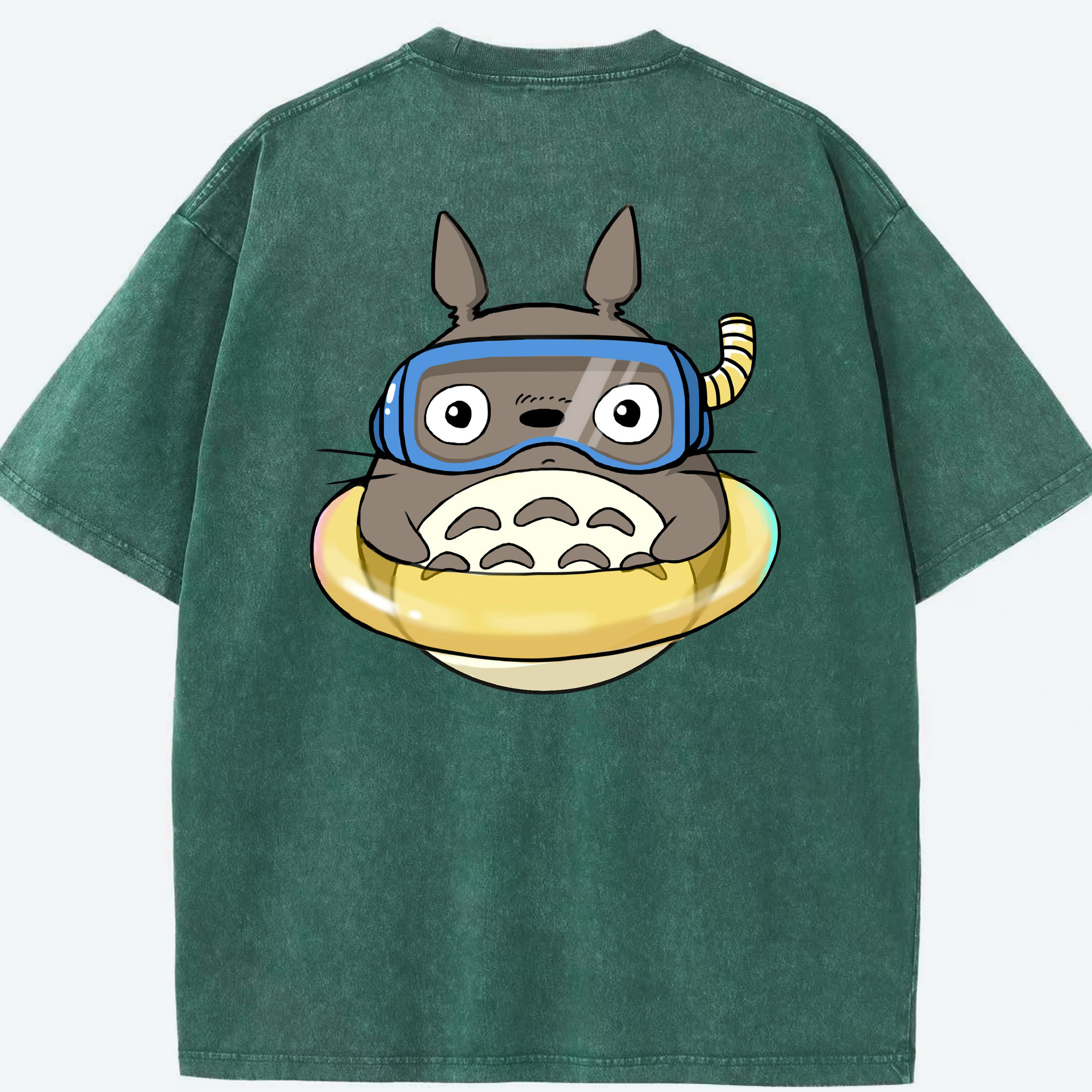 （画像用） となりのトトロ 草壁メイ 草壁サツキ My Neighbor Totoro Satsuki Kusakabe Mei Kusakabe 綿100% ヴィンテージ風 半袖Tシャツ（背面プリント）
